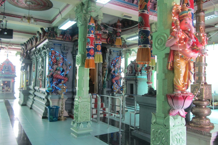 Interior of an Indian temple in George Town. AKTC / Masood Khan