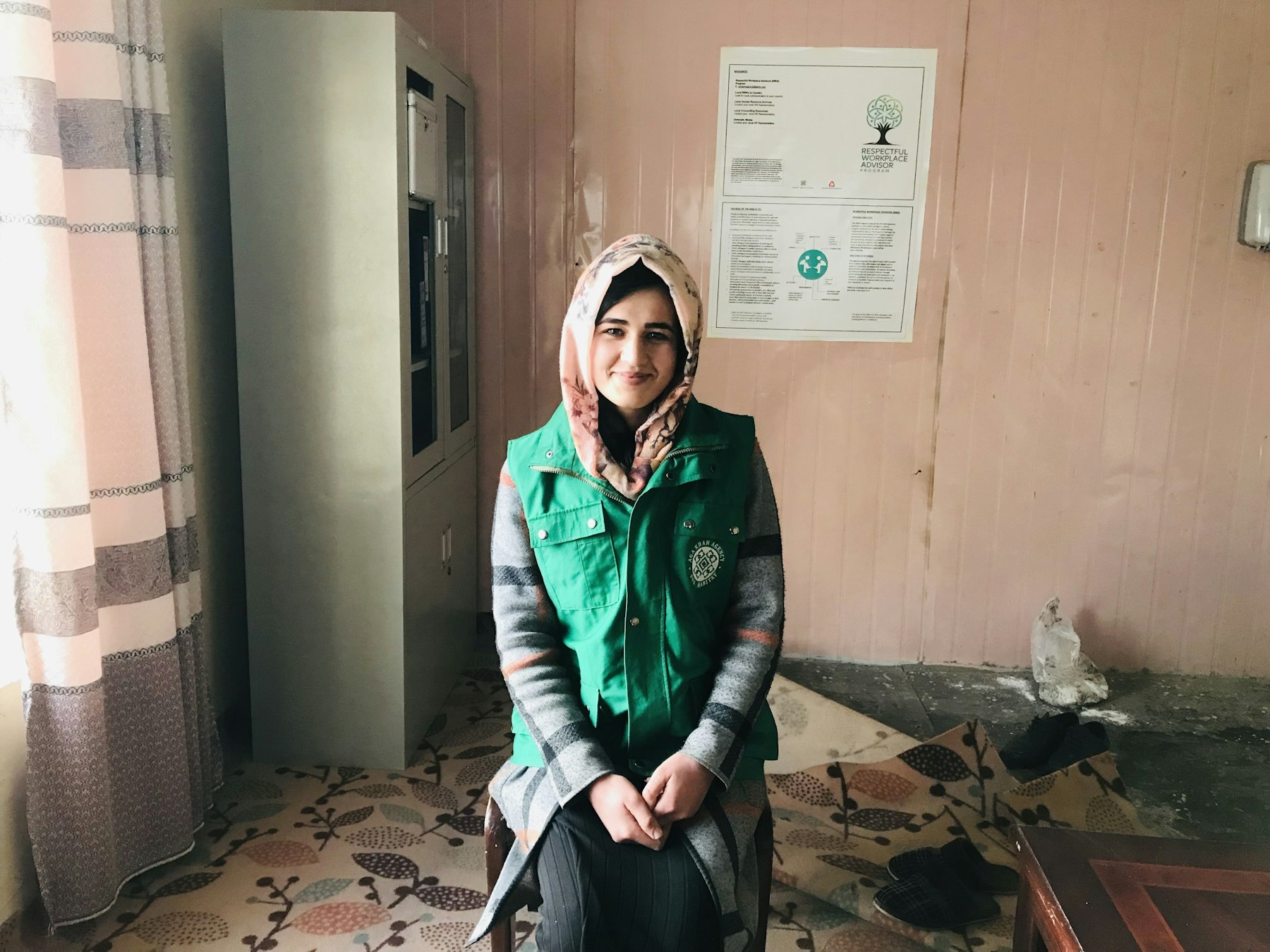 23-year-old Shukria Amiri volunteers for her local avalanche preparedness team.