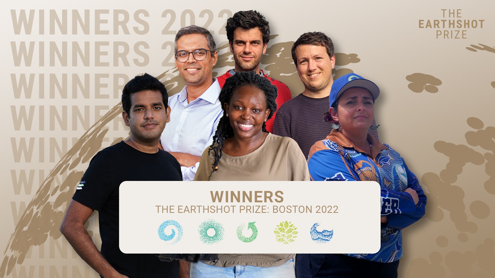 Winners of the 2022 Earthshot Prize.